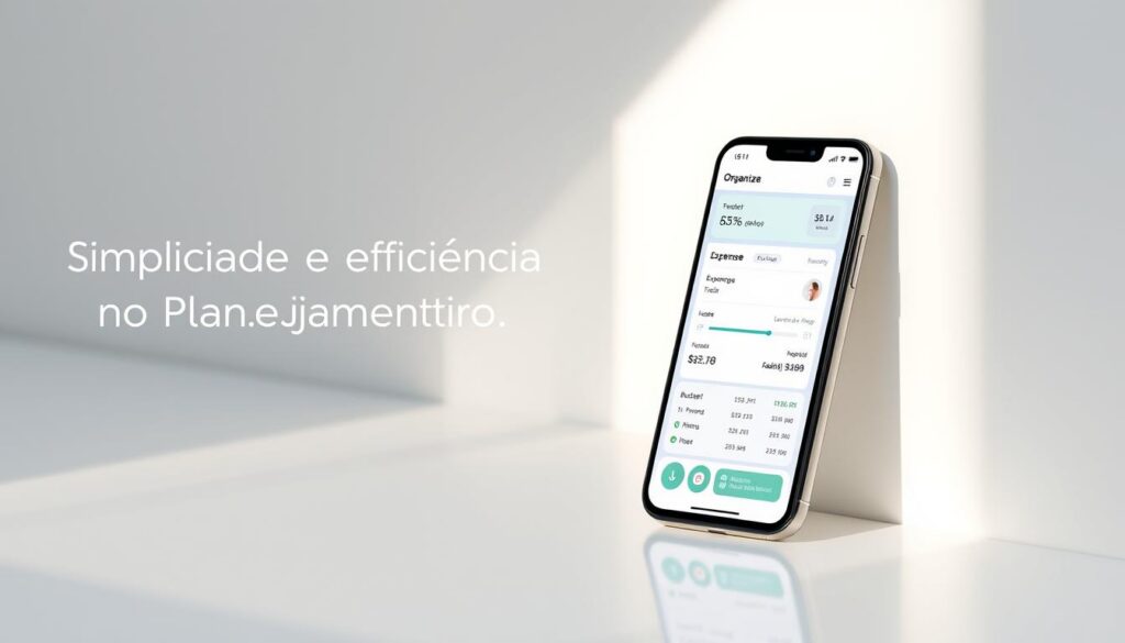 A sleek and intuitive financial management app, Organizze, displayed on a modern smartphone against a clean, minimalist background. The app's interface showcases its core features - budgeting, expense tracking, and financial reporting - with a seamless and user-friendly design. Soft, natural lighting illuminates the device, creating a sense of simplicity and efficiency. The overall atmosphere conveys the app's ability to help users effortlessly manage their personal finances, reflecting the section title "Organizze: Simplicidade e Eficiência no Planejamento Financeiro". A sleek and intuitive financial management app, Organizze, displayed on a modern smartphone against a clean, minimalist background. The app's interface showcases its core features - budgeting, expense tracking, and financial reporting - with a seamless and user-friendly design. Soft, natural lighting illuminates the device, creating a sense of simplicity and efficiency. The overall atmosphere conveys the app's ability to help users effortlessly manage their personal finances, reflecting the section title "Organizze: Simplicidade e Eficiência no Planejamento Financeiro".